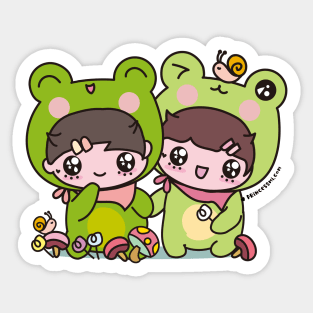 cute frog, cosplay frog, kawaii frog cartoon Sticker